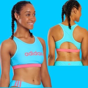 🆕 Adidas High Neck Racerback Sport Bikini Top size large